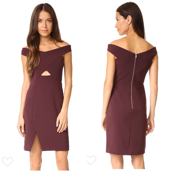 Parker Dresses & Skirts - Parker Rory Off-The Shoulder Dress - Cordovan Wine Red XS